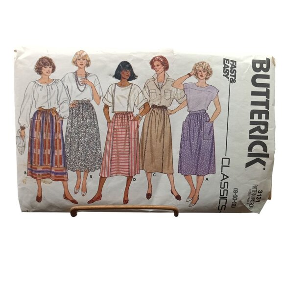 Butterick 3131 Vintage Sewing Pattern Misses Skirts Size 8-12 Fast & Easy Classi - Picture 1 of 2